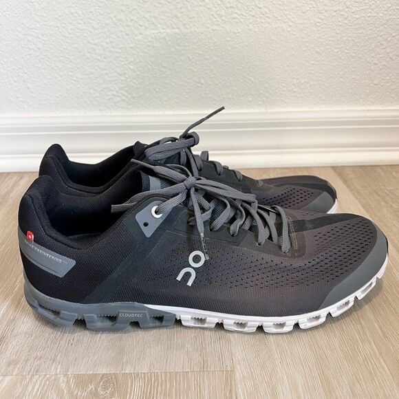 On Running Cloudflow 3 Running Shoes Black/Asphalt Men's-Size 11.5 - Picture 2 of 13